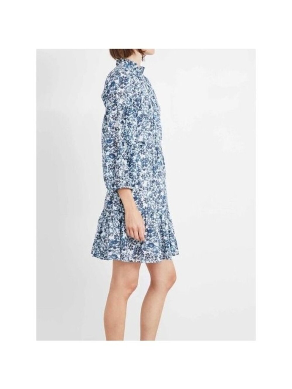 Apiece Apart New York Victoria Blue Floral Dress Bohemian Cottage Women's 2